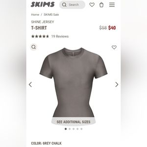 SKIMS Shine Jersey Collection t-shirt top and short set